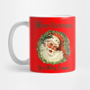 1980s Ugly Christmas Sweater Merry Christmas Vintage Santa Mug